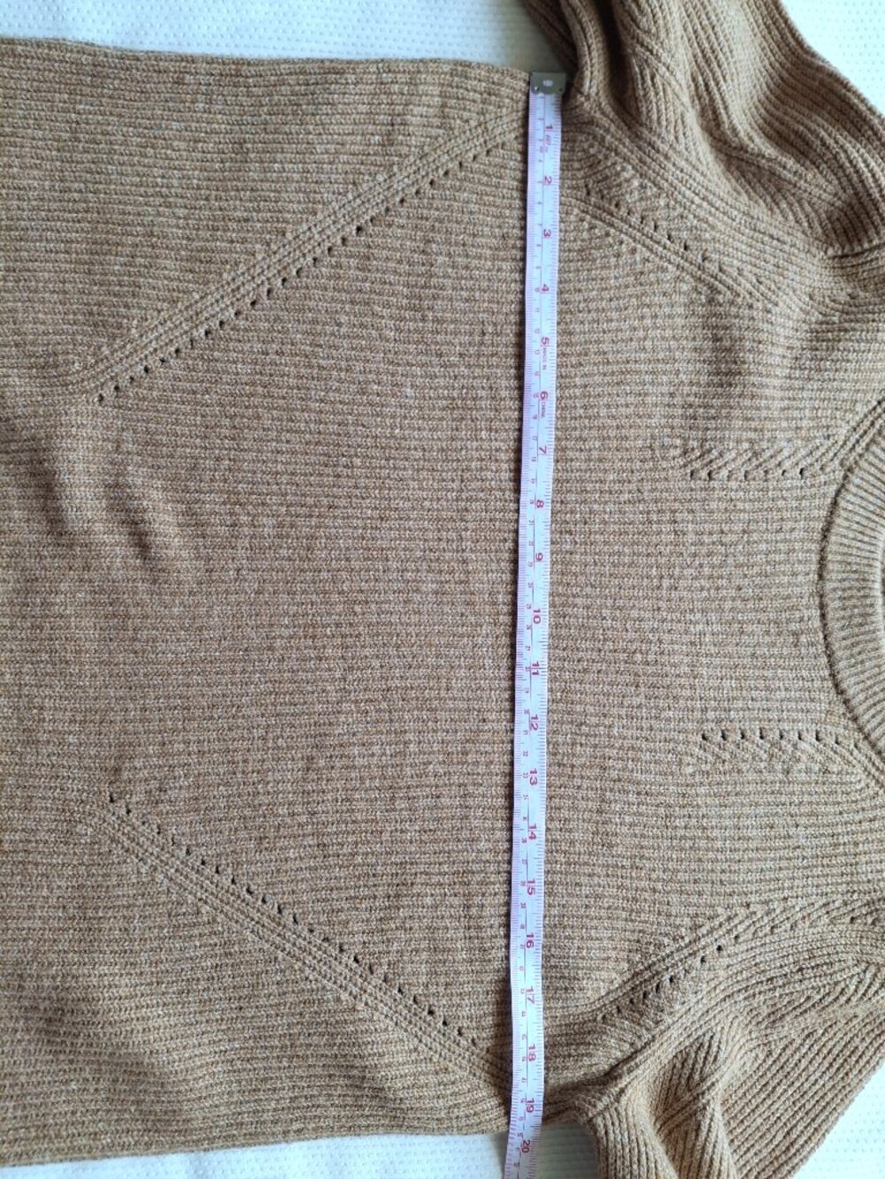 Banana Republic Womens Sweater M Camel Cotton Blend Crew Neck Knit Cozy - Picture 3 of 8